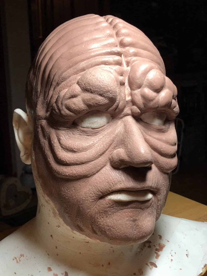 Clay sculpture of Emperor Palpatine's face
